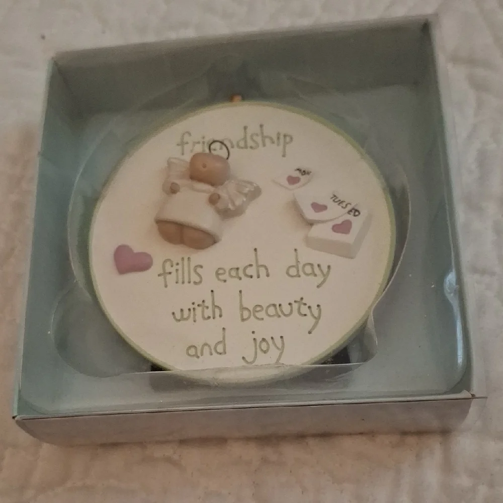 Friendship Angel Wall Decor with Pink Accents